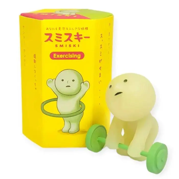 SMISKI Exercising Series Mini Figure | Glow in The Dark Blind Box Collectible Yoga & Gym Desk Decor