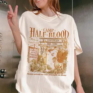 Camp Half Blood Pegasus Comfort Colors Shirt, Half Blood Chronicles Apparel, Greek Demigods Tshirt, Gift For Book Lovers