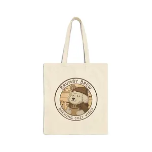 Brumby Brew Coffee Dog Tote | Cotton Canvas Tote Bag