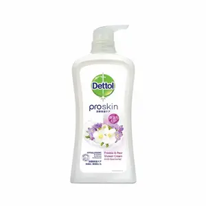 Dettol ProSkin Anti-Bacterial Body Wash & Shower Gel Freesia & Pear Scent 900ml Large Bottle for Gentle Cleansing of Sensitive Skin
