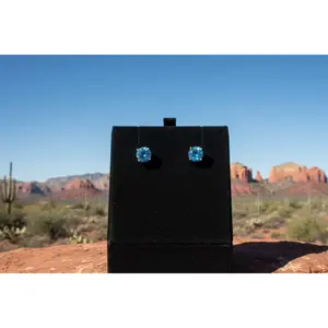 Prong Set London Blue Topaz Rose Gold Over Sterling