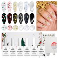 Christmas Glitter Top Coat Set - 6 Colors *10ml