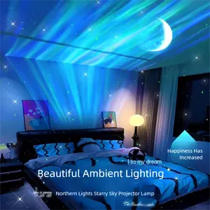 Aurora Night Light Northern Lights Starry Sky Projection Light USB Atmosphere Moon Light Romantic Dreamy Projection Nightlight Plug in Version ceiling Galaxy Star Projector with Timer LED Neon Beer Sign Mountain Pattern RGB Intelligent Curtain