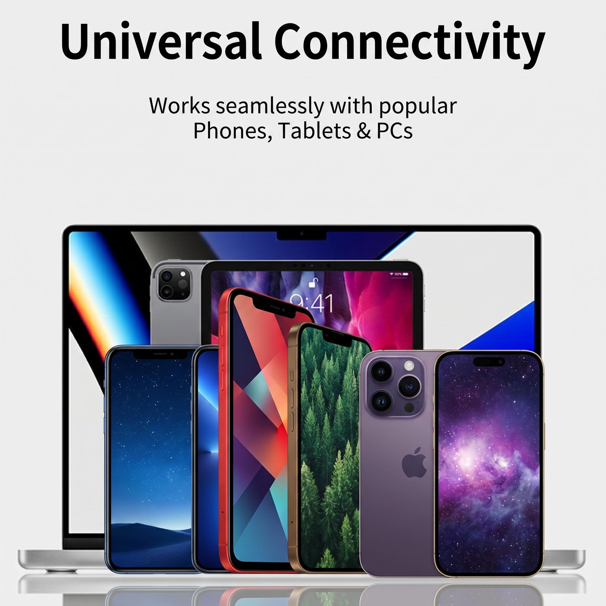 Dual Pack 2-in-1 Charging Plug with 360° Swivel Stand, Compatible with iPhone, Galaxy & Type-C — No Cable Included, Ideal for Everyday Use