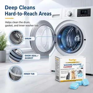 Pet Laundry Cleaning Tablets, Daily Deep Cleaning & Deodorizing Freshener, Powerful Odor Remover Cleaner Suitable For All Kinds Of Household Washing Machines