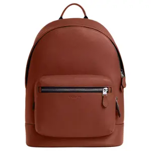 COACH West 32 Logo Leather and Smooth Calfskin Backpack for Men and Women