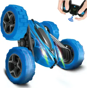 360° Flip Remote Control Car RC Stunt Car : Tornado Twirl Rechargeable Remote Control Vehicle with Headlights - Perfect Gift for Boys and Girls, Ages 6-12