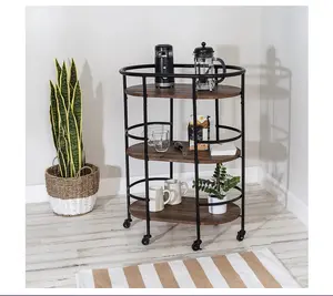 Honey-Can-Do 3-Tier Rolling Bar & Serving Cart