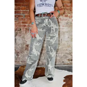 Camo High Rise Wide Leg