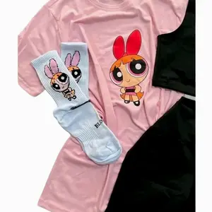 P0werpuff Girls Graphic Tee, Great for Casual Looks or Y2K Aesthetic Outfits A Must-Have for Fans Cotton Top Womenswear