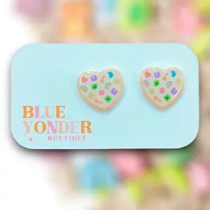 Lucky Charm, St Patrick’s Day, Heart, Sugar Cookie Earrings Female