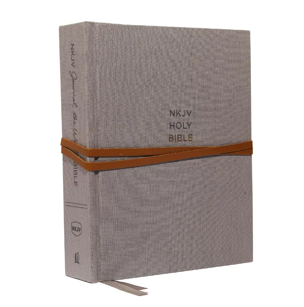 NKJV Journal the Word Bible, Hardcover, Gray, Red Letter Edition, Comfort Print
