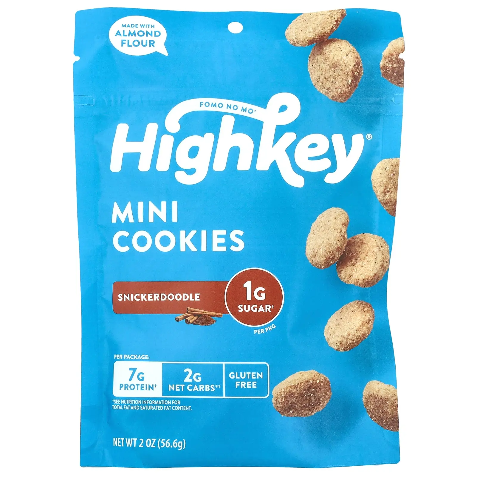 HighKey Mini Cookies, Snickerdoodle, 2 oz (56.6 g) HighKey Mini Cookies, Snickerdoodle, 2 oz (56.6 g)