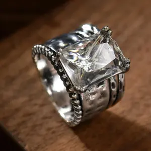 Vintage Bohemian Silver Rings for Women, Engagement, Wedding, Promise Rings for Daily Wear