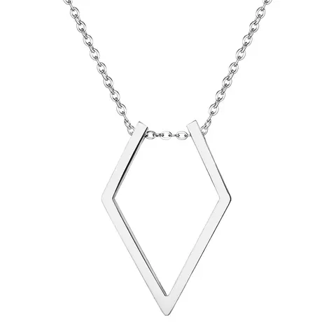 OIDEA Women's Minimalist Chain Ring Holder Necklace - Modern Stainless Steel Geometric Triangle Pendant, Non Tarnish Jewelry, 15.8 inches with 1.96 inches Extender Adjustable Chain, Customizable Modern Versatile Accessory for Nurses