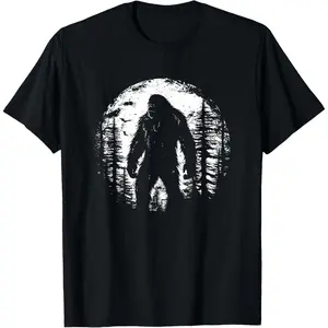Casual Round Neck Shortsleeve Fashion Cotton Graphic Tees Streetwear Vintage Bigfoot Funny Sasquatch Men Women Gift T-Shirt