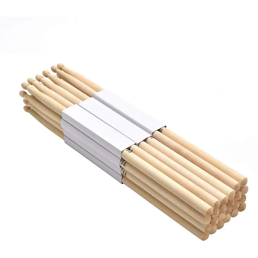 FF Lain Maple 5A-Tip Drumsticks, 12 Pairs, 1.4cm Thickness, 40.6cm Length, Durable, Comfortable Grip, Ideal for Adults, Durability, Diamtr