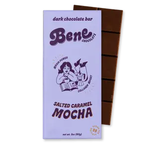 Salted Caramel Mocha Dark Chocolate Bar: Brain Power + Collagen Boost (3-PACK)