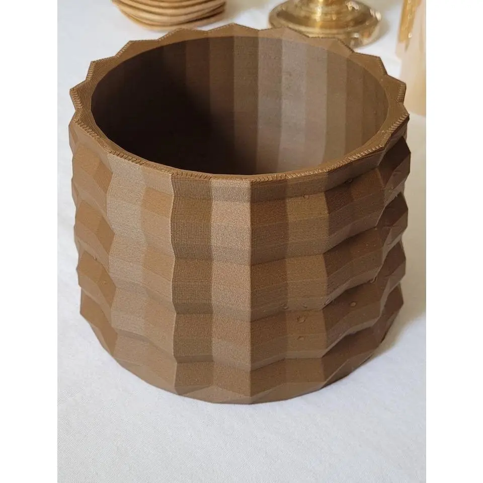 Wooden Geometric Lightweight Planter