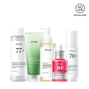 [Anua Official Shop] Ultimate Skincare Routine Set｜Cleansing oil + Cleansing foam +Toner + Dark Spot Correcting Serum + Moisturizing lotion, Hydrate, korean skincare, glass skin, affordable, niacinamide