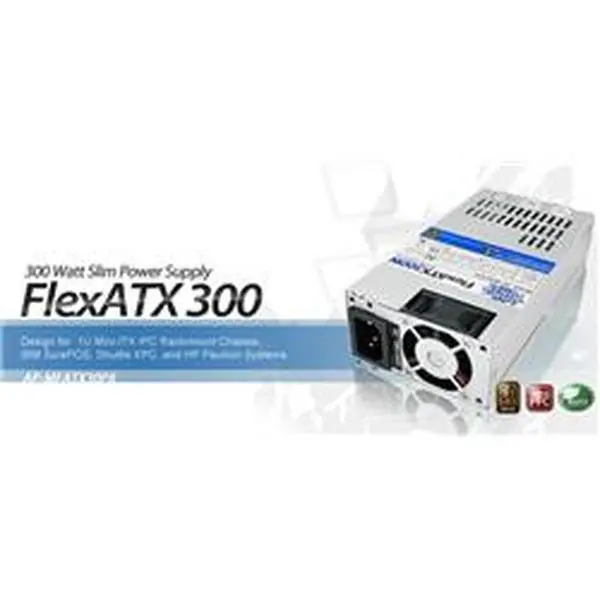 Athena Compact Flex ATX Power Supply - 300W, Active PFC, Compatible with Mini-ITX Chassis, Remote On/Off, Model AP-MFATX30P8