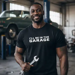 I’ll Be In The Garage T-Shirt, Funny Mechanic Garage Hoodie, Mechanic Dad Shirt, Blue Collar Graphic Tee