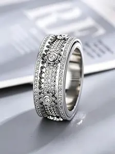 Fidget Ring for Anxiety Relief, Rotating Gear Fidget Ring, Adjustable Mechanical Jewelry, Unisex Stress-Relief Accessory, Spinner Rings