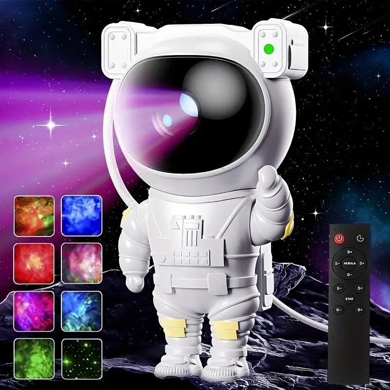 Astronaut Star Projector Night Light, Remote Control & 360° Adjustable Atmosphere Light For Bedroom, Ceiling Decoration, Game Room, Birthday Gift, Par