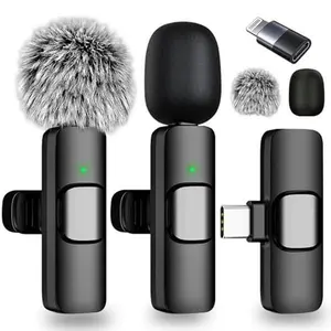 Wireless Lavalier Microphone Set – 2 Mini Mics with Clear Audio for Vlogs, Podcasts & Live Streaming – Easy to Use with Noise-Canceling Features for Perfect Audio Every Time