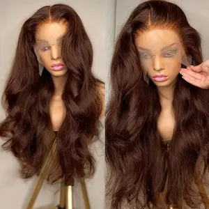 Bling Hair Brown Body Wave 13x4 13x6 Lace Frontal Wigs Real Human Hair Pre Plucked Hairline Ear To Ear Lace Front Wig For Women Summervibes