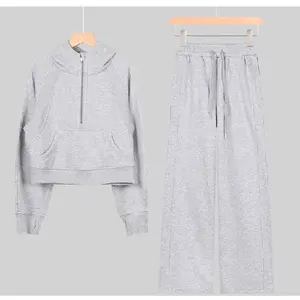 Pastel Color Hoodies Set & Matching Pants for Women Soft Coordinated Outfit for Casual Semi Formal Events Pastel Colors Matching Pants Versatile