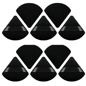 10 Pack Black & Pink Triangle Makeup Puffs, Ultra Soft, Washable, Reusable for Face & Body Powder, Perfect for Daily Use sponge Shaped Versatile Makeup Sponges