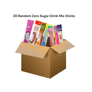 20 Random Zero Sugar Drink Mix sticks - Hawaiian Punch, Crush, Dole, Sunkist, Welch’s, & More (Flavors Will Vary)