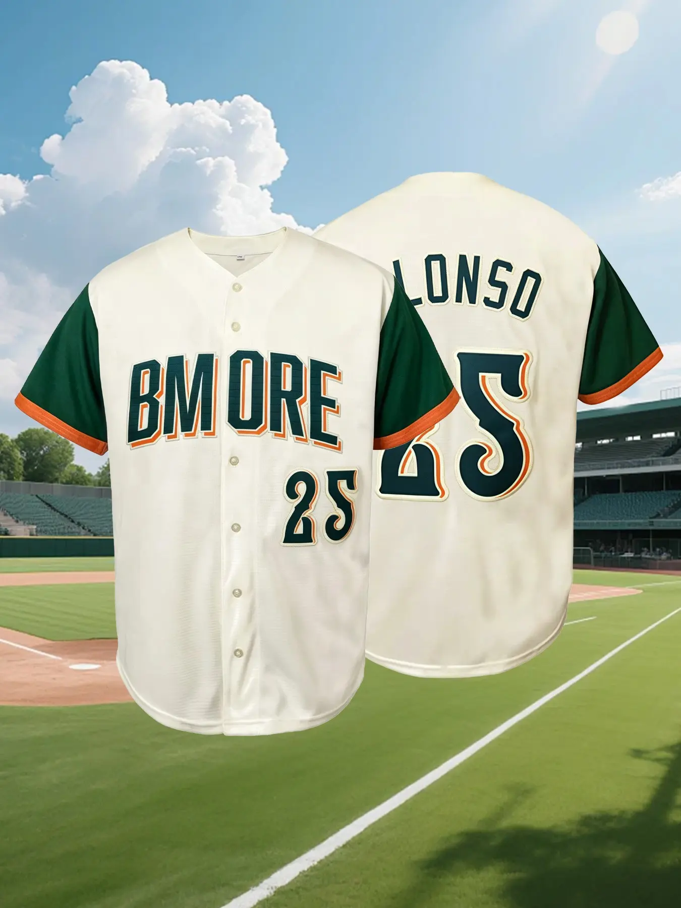 Baltimore Baseball Jersey V Neck Jersey Men Women 25 Embroidered Vintage City Edition Casual Fan Uniform