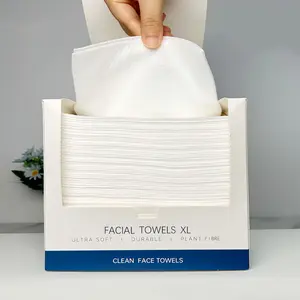 Disposable Facial Dry Towels, 26*30cm Thick Large Size, 50 Wipes per Box, Unisex Soft Face Cleansing Towels for All Skin Types Including Normal Skin