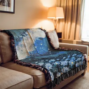 Starflower Pattern Bohemian Style Sofa Towel: Thick Soft, Yarn Woven Not Printed, Non Fading and Easy To Care, Can Be Used for Home Decoration Bed Chair Tapestry Tablecloth Floor Garden Picnic Travel Outdoor Camping Office Nap, Washable Sofa Slipcover