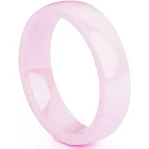 8mm Width High Polished Classic Simple Plain Dome Style Ceramic Wedding Band Ring-USA