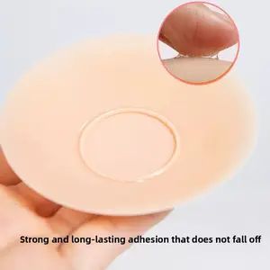sticky CHEESE circles - The Adheres firmly but not sticky icky circle nipple covers - Do NOT provide lift Sticky Invisible Silicone Push-Up Bra