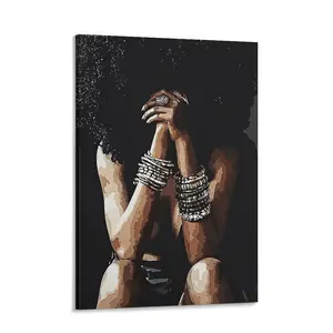 African American Woman Wall Art, Black Girl Printable Poster - Empowering Home & Office Decor, Cultural Self Love Art Print