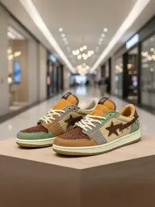 Joe 1 Low Top Lightning Star Voodoo Doll Shoes, Simple Classic Design, All-Season Commuter Couple Sports Casual Footwear