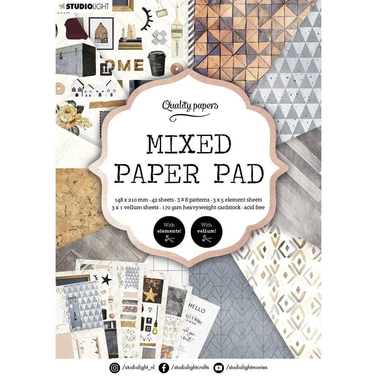 Mixed Paper Pad Pattern Paper Essentials