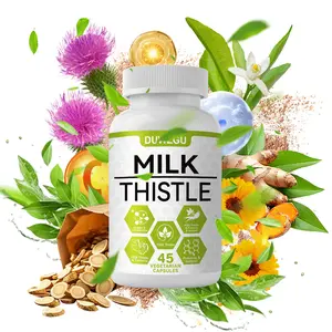 Liver Cleanse Detox Milk Thistle Supplement - Ginger Root, Choline and Dandelion Root | 45 Count | Digestion & Immune Health Herbal Liver Support