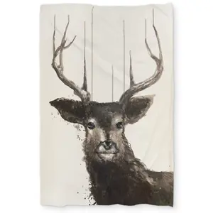 360 stand Breathable Duvet Set, Abstract Deer Decorative Duvet Cover, Twin Extra Long Size, Brown Bedding for Home Decor, Comfortable Duvet Covers, Motif Duvet Covers