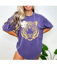 Louisiana LSU Magnolia Tiger T-shirt & Sweatshirt - Medium Fit, Southern Style, Fierce & Fabulous Design, Year-Round Wear