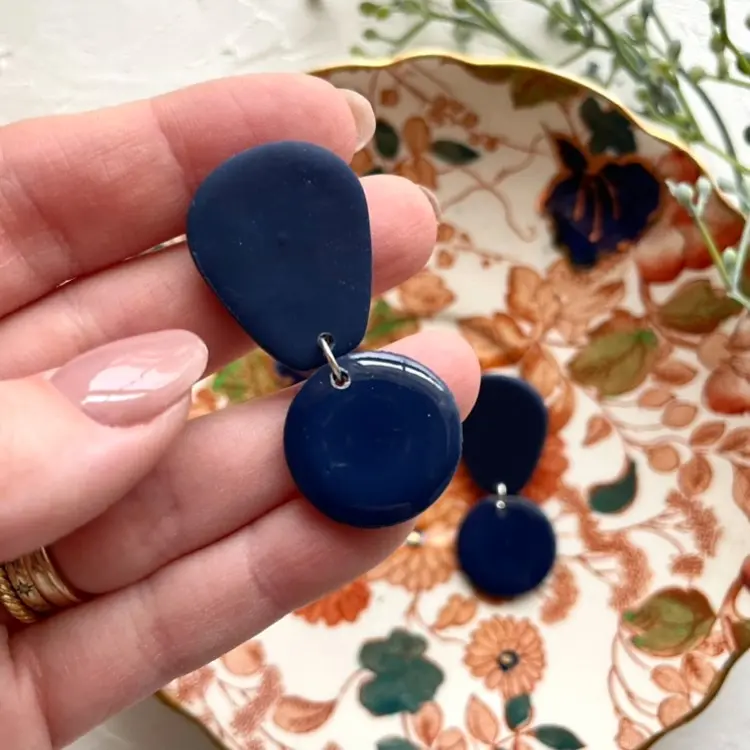 Alysa Nadeau Designs Hand Made Polymer Clay Lightweight Dangle Earrings - Unique Design, Nickel Free, Lightweight Polymer Clay