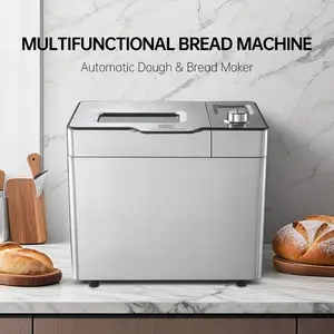 Compact Automatic Bread Maker for Home Use with Kneading and Fermentation Functions