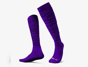 We Ball Sports Extra Long Padded Scrunch Socks (Purple)