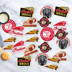 Stickers Pack 20 Pcs Indian Vinyl Motorcycles Skateboard Bike Guitar Bumper Waterproof Car Luggage Aesthetic Laptop Water Bottle Colorful