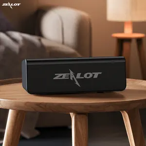 【ZEALOT】 Portable wireless speaker with 10W, high fidelity sound and audio, TWS pairing, desktop Bluetooth speaker surround sound, long battery life, supports USB/TF card/AUX/BT smartphones. Ideal choice for family/car/party/camping/gift giving
