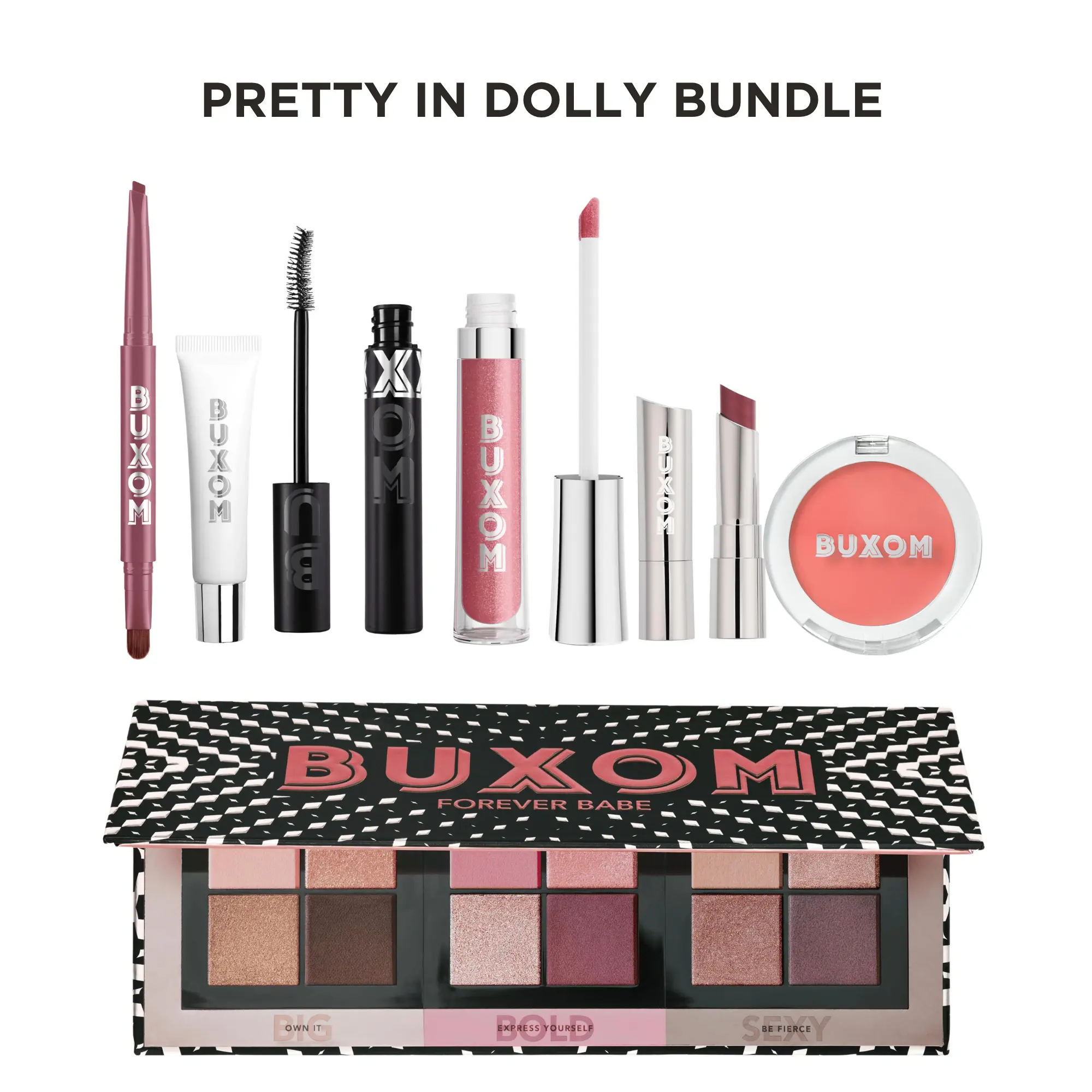 Pretty In Dolly Bundle - Makeup Set, ,Best Selling Mauve Plumping Lip Gloss, Lip Balm, Mascara, Fan Favorite Bundles Pretty In Dolly Bundle - Makeup Set, ,Best Selling Mauve Plumping Lip Gloss, Lip Balm, Mascara, Fan Favorite Bundles